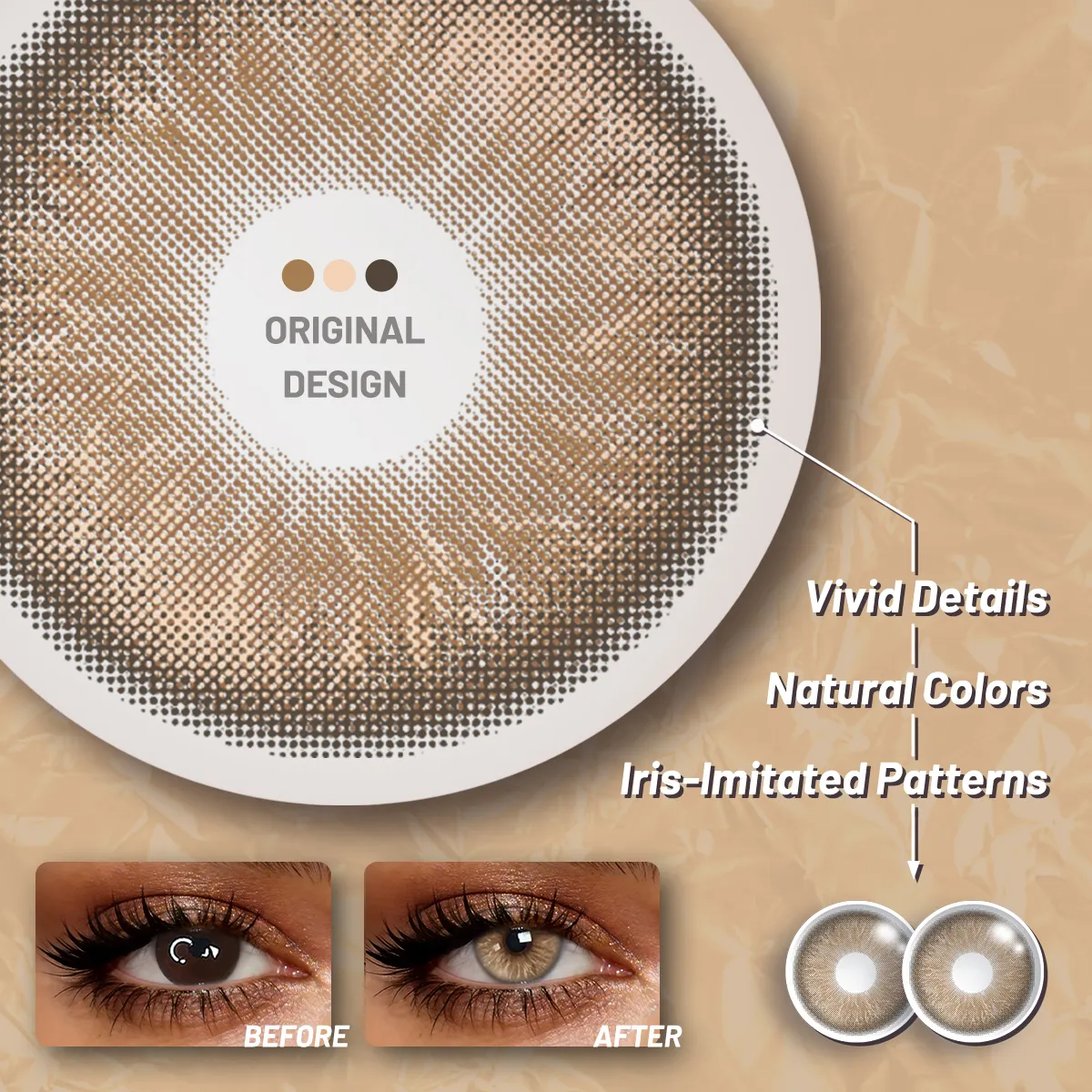 EyeLensy Cannes Cà Phê Kính Áp Tròng Màu 1 Năm