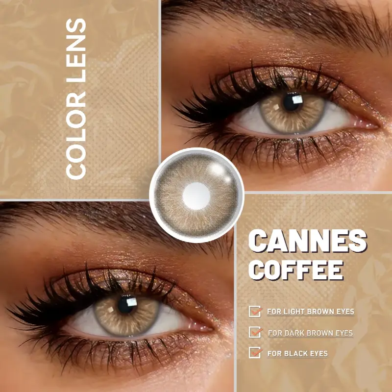 EyeLensy Cannes Cà Phê Kính Áp Tròng Màu 1 Năm