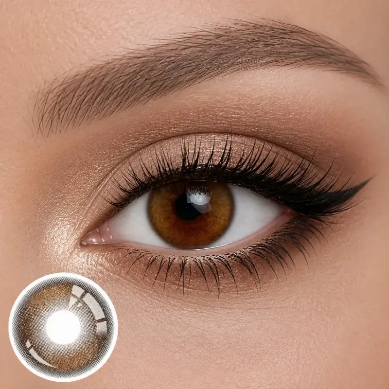 EYELENSY Καστανό Αμυγδάλου Έγχρωμοι Φακοί Επαφής 1 Έτος