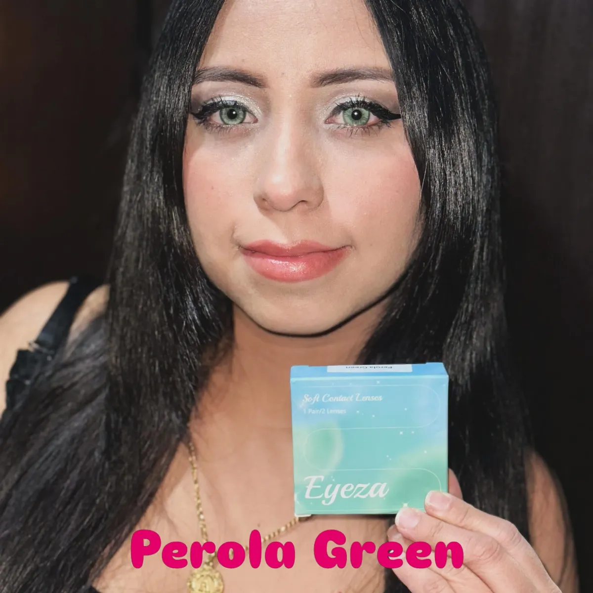 EyeLensy Perola Green Έγχρωμοι Φακοί Επαφής 1 Έτος
