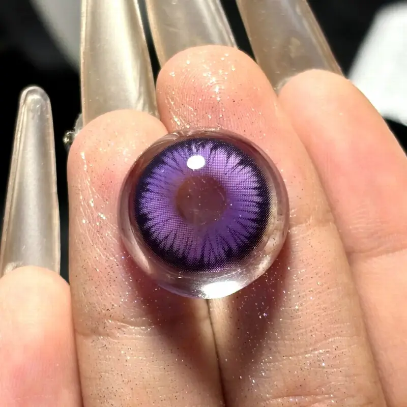EYELENSY بنفسجي البتلة الجليدية عدسات لاصقة ملونة 6 أشهر