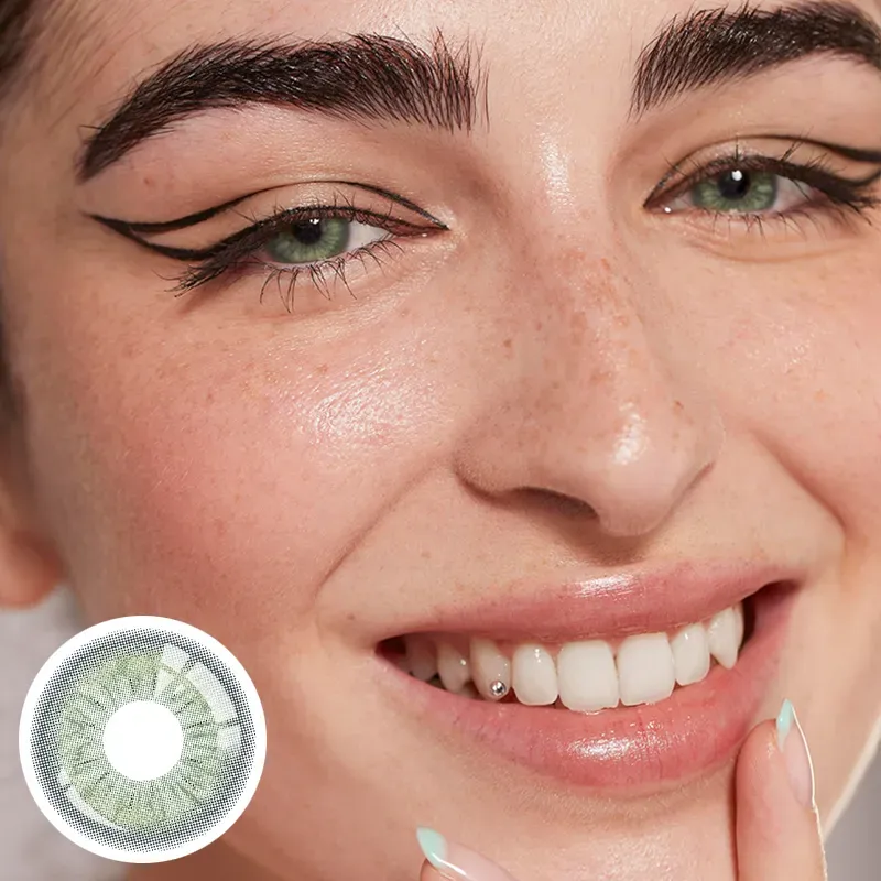EyeLensy Perola Green Έγχρωμοι Φακοί Επαφής 1 Έτος