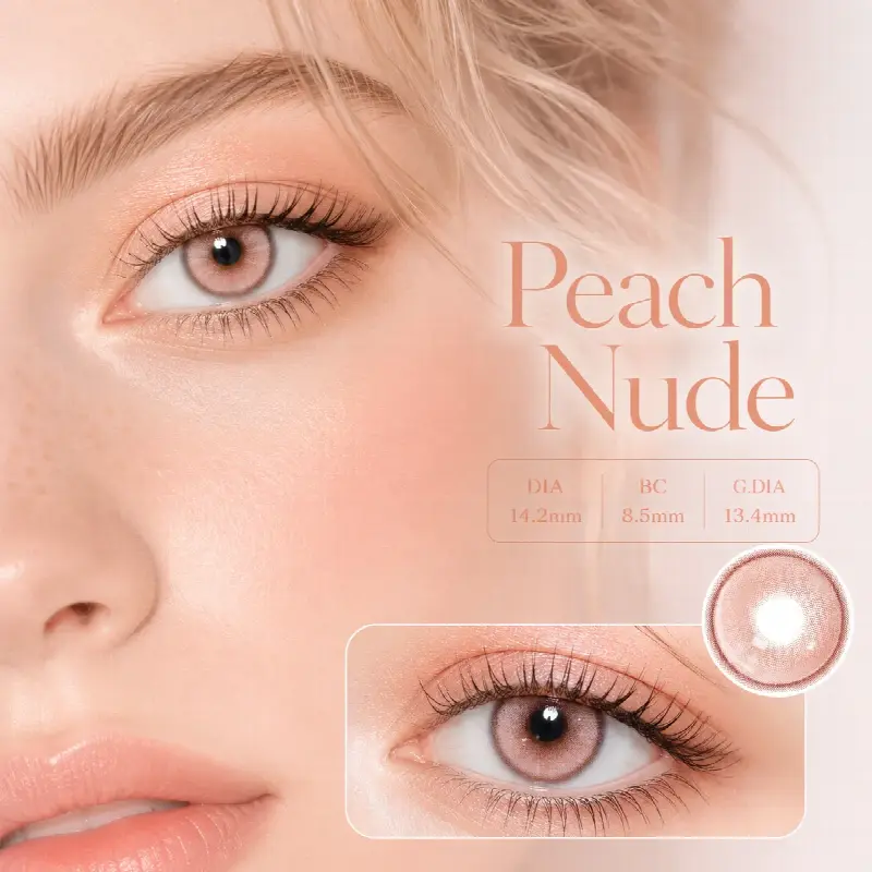 EyeLensy Fersken Nude Farvede Kontaktlinser Daglinser