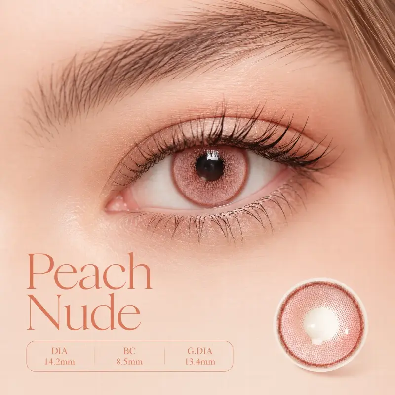EyeLensy Fersken Nude Farvede Kontaktlinser Daglinser