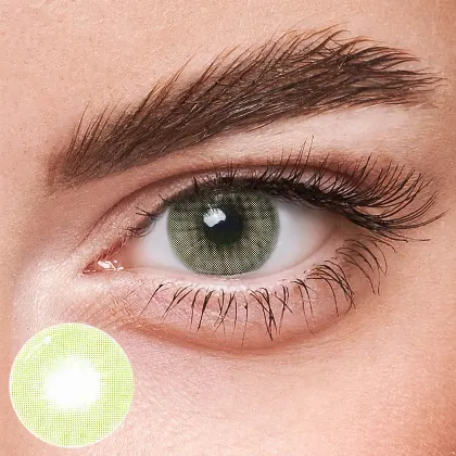 EyeLensy أضواء القطب الأخضر المصفر عدسات لاصقة ملونة سنة واحدة