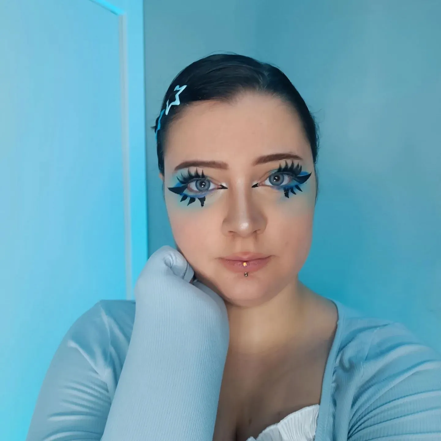EyeLensy Blå krets Färgade Kontaktlinser 1 År