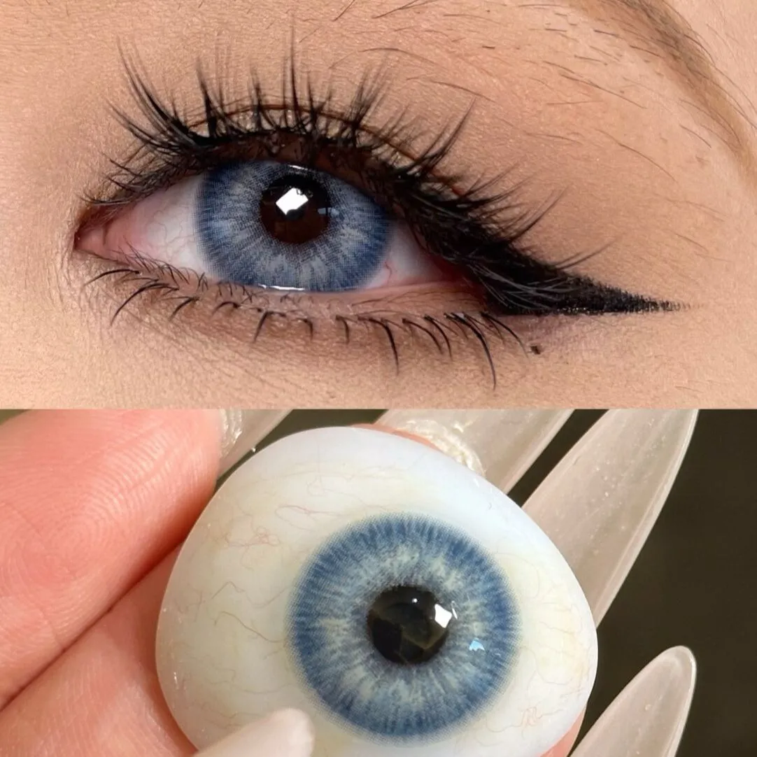 EyeLensy Blå krets Färgade Kontaktlinser 1 År