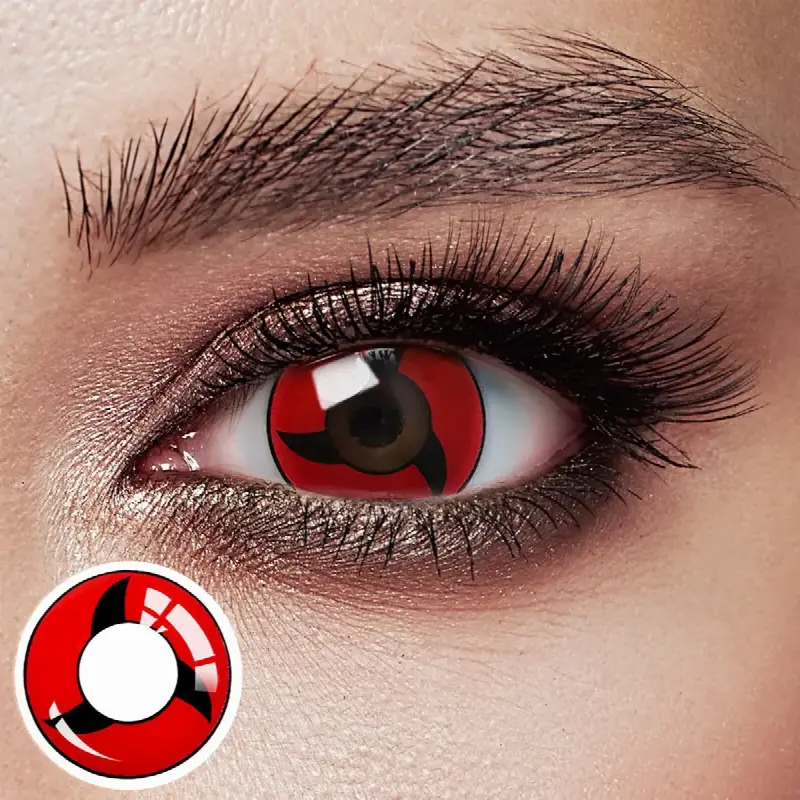 EYELENSY مانجيكيو شارينغان إيتاتشي أوتشيها عدسات لاصقة ملونة سنة واحدة