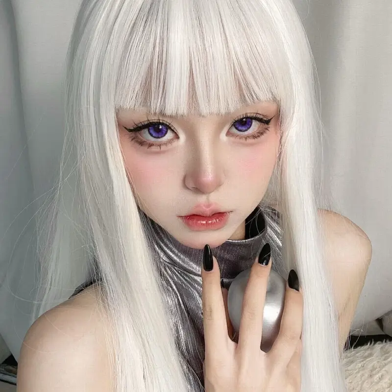 EYELENSY بنفسجي البتلة الجليدية عدسات لاصقة ملونة 6 أشهر