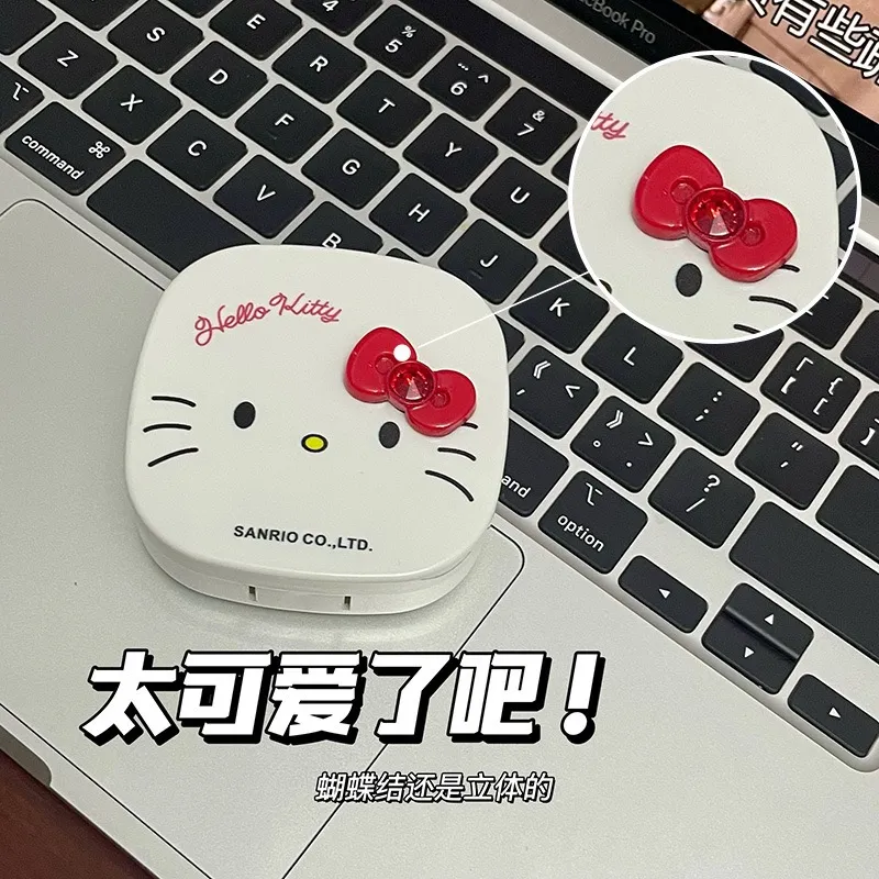 Estuche lindo kawaii de Hello Kitty Lentillas de Color