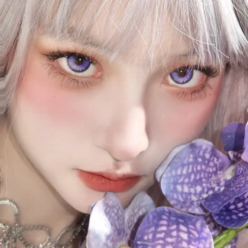 EYELENSY بنفسجي البتلة الجليدية عدسات لاصقة ملونة 6 أشهر
